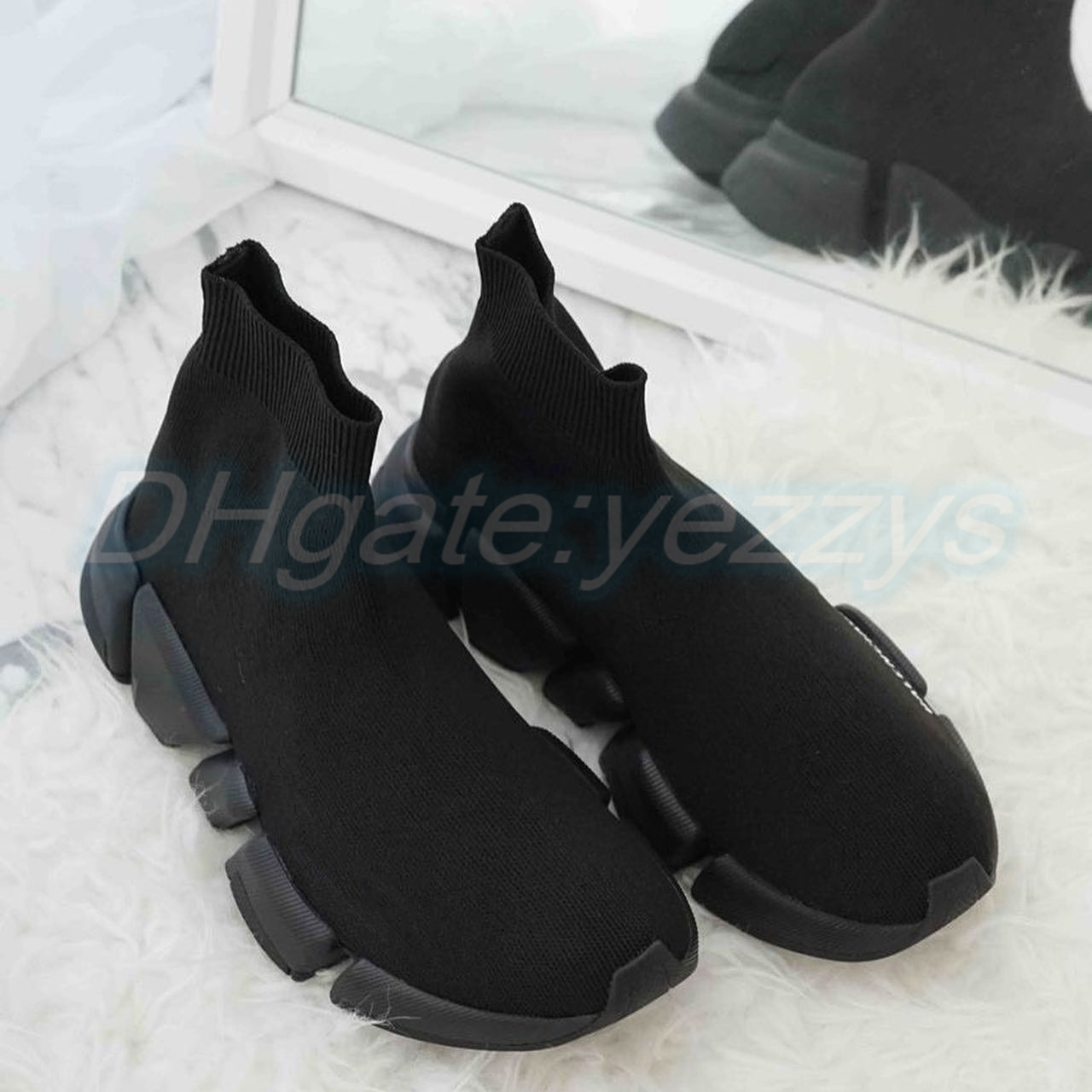 

woman shoe designer sock shoes luxury trainer sneakers man slide Black White sandal Grey Beige Speed Sports Platform slipper Dust bag with box, #28