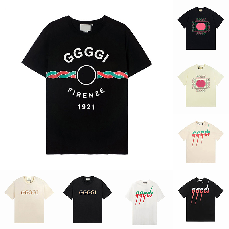 

T Shirt Mens Women Designers Tshirts Letter Print Round Neck Short Sleeve Black White Fashion luxurys Man Tees, 24