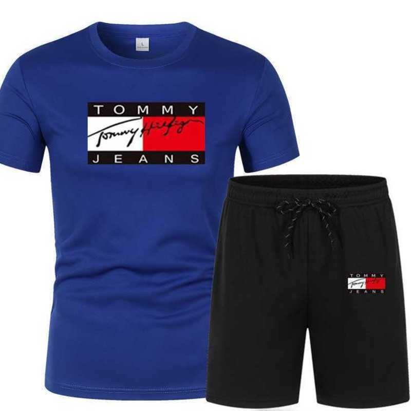 

Mens Designer Tracksuits Round Neck Short Sleeve Leisure Sports Two Piece Set Running Training T Shirt And Shorts Outfits Plus Size 3xl 4xl, #11