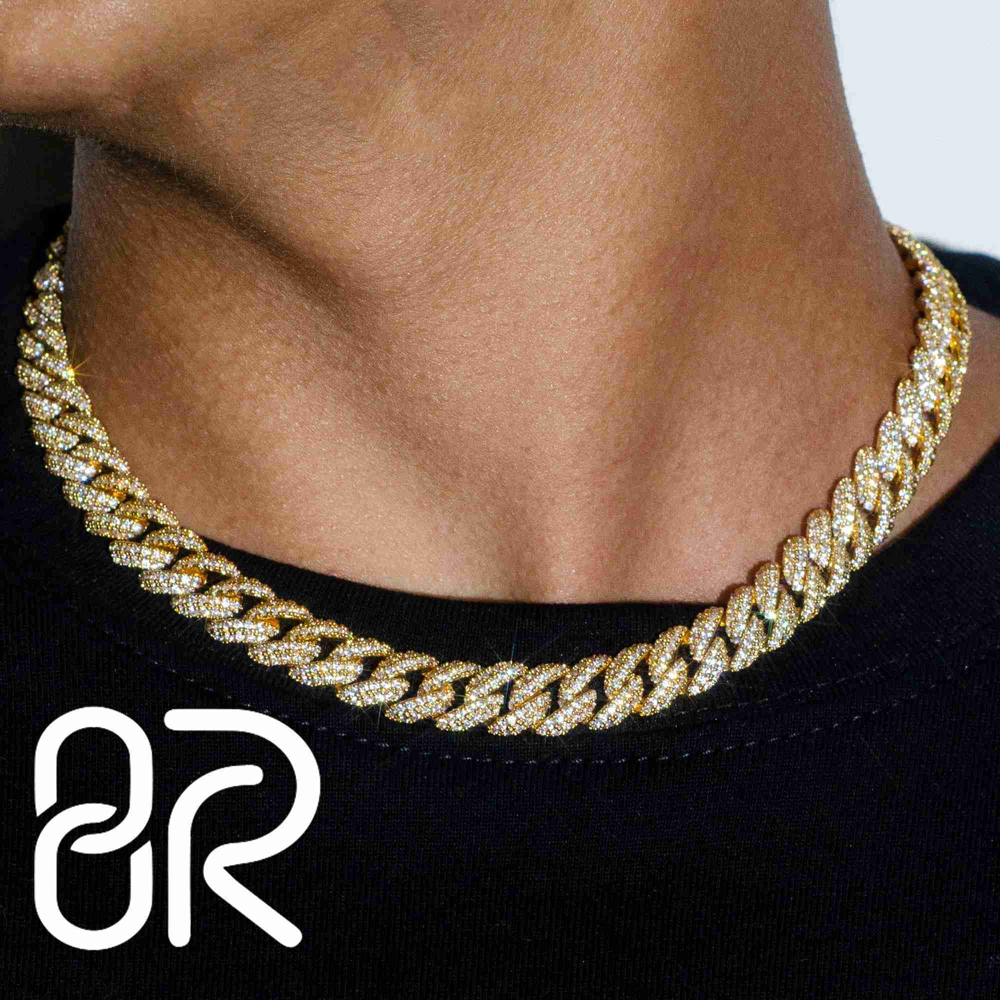 

Custom 10k Solid Gold Cuban Necklace Vvs Moissanite Diamond Tester Pass Ice Out Hip Hop 14k Real Gold Chain 5mm 6mm 7mm 8mm