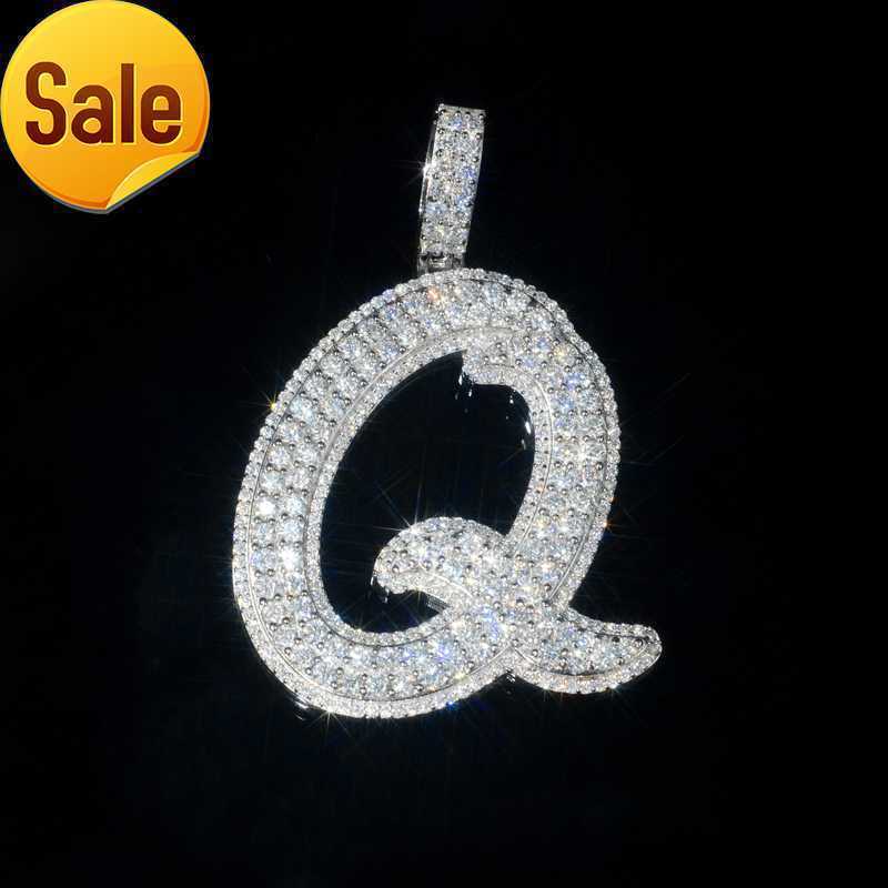 

Designer Jewelry Hotsale Custom Engraved Name Necklace Silver 925 Vvs Moissanite Diamond Hip Hop mossanite jewelry Ice Out Pendant For Men