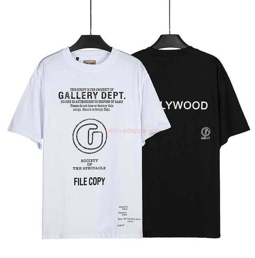 

Fashion Designer Clothing Fashion Brand Galleryes Depts Tees Tshirt Summer New High Street Loose Bf Men's Women's Cotton Casual Round Neck Short Sleeve T-shirt, Black