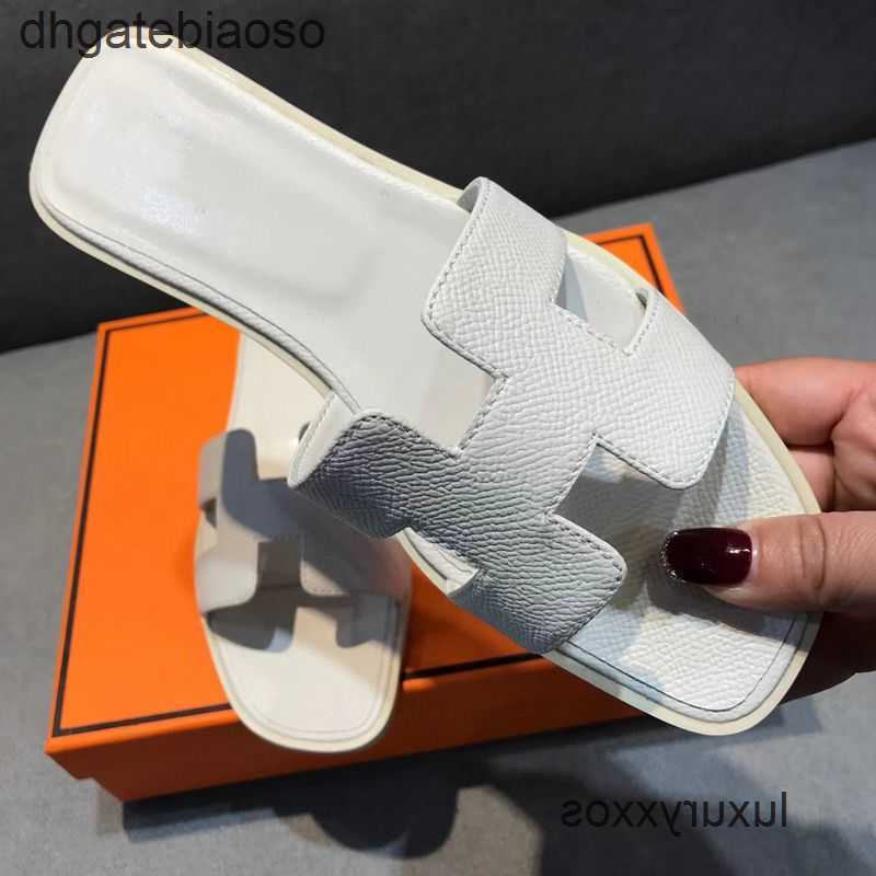 

Home Shoe Sandal High Woman 2023 Genuine Leather Orans Summer Outwear Edition h Women's Versatile Fashion 4f5g Slipper