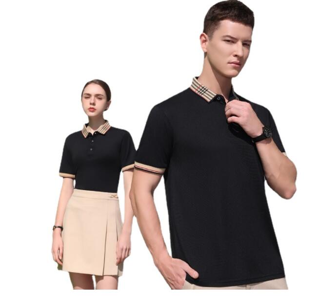 New 4XL Solid Polo Shirt Luxury brand Clothing men casual check lapel polo short sleeves Fit Slim womens Man Polo Shirt Button Collar Tops T-Shir-image-978019242