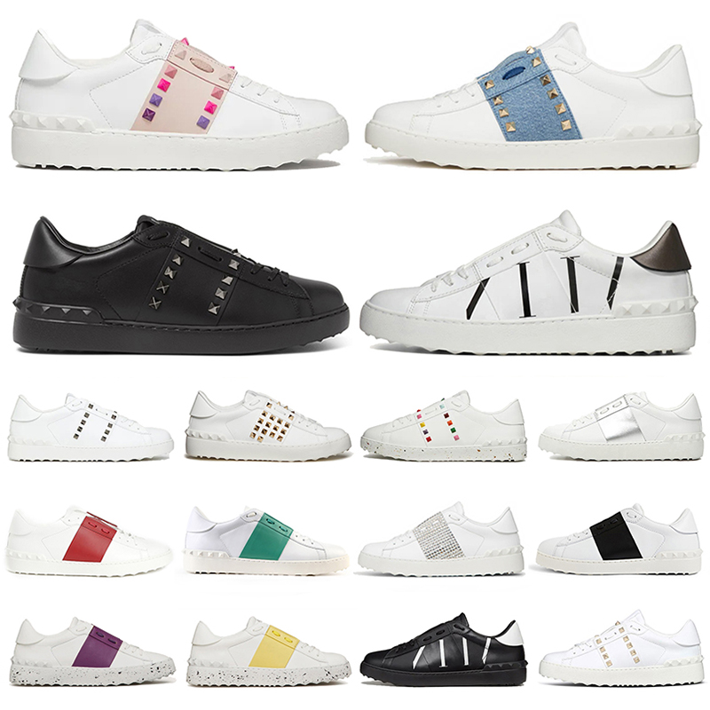 

Men Women Valentinoity Open Sneaker Casual Shoes White Silver Golden Trainers Dress Shoe Breathable Open For A Change Plate-forme Low dhgate sports sneakers Eur 36-46