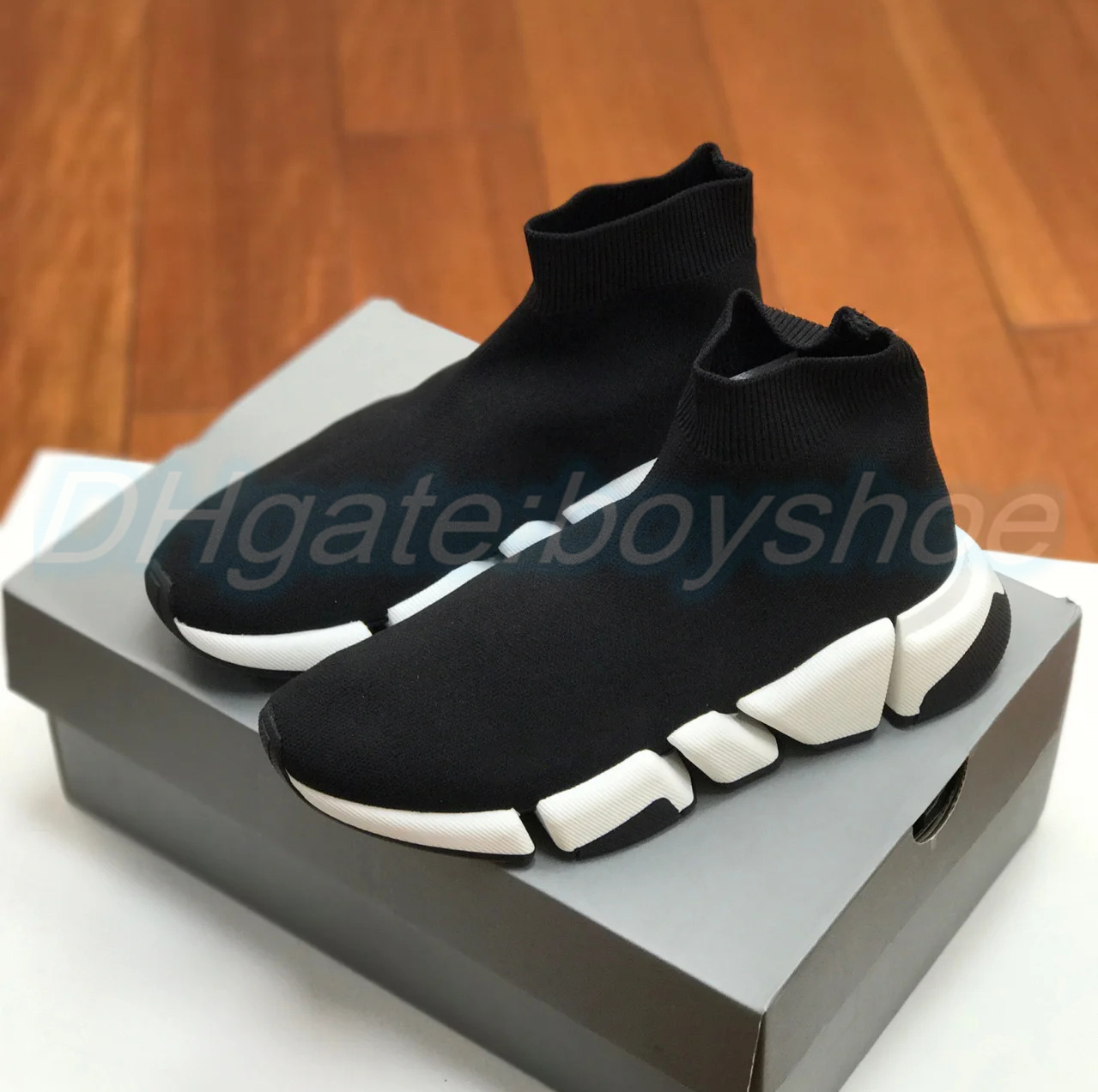

luxury designer woman slipper sock shoes trainer sneakers man slide runner shoe master embossed speeds booties paris 35-45 sandal free shipping, #4