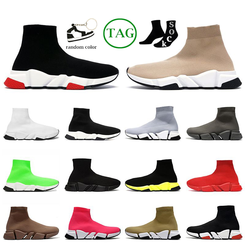 

Women Mens Designer Sock Shoes Casual Socks Trainers Black White Red Knit Sports Luxury Loafers Platform Sneakers b shoes, No box