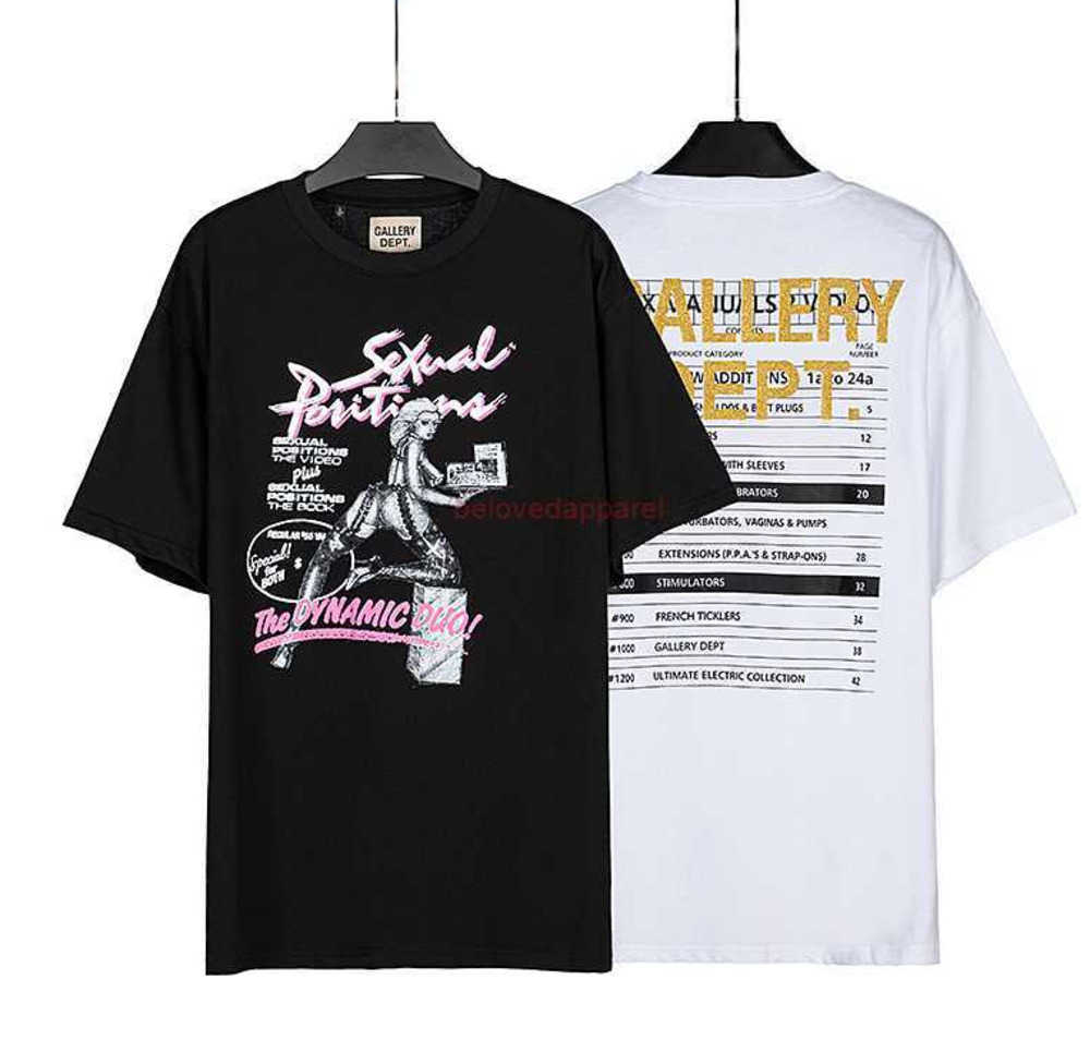 

Fashion Designer Clothing Galleryes Depts Tees Tshirt Cartoon Printed Half Sleeve Tshirt Summer Loose Casual Cotton Round Neck Trendy Short Sleeve Hip hop Streetwe, White