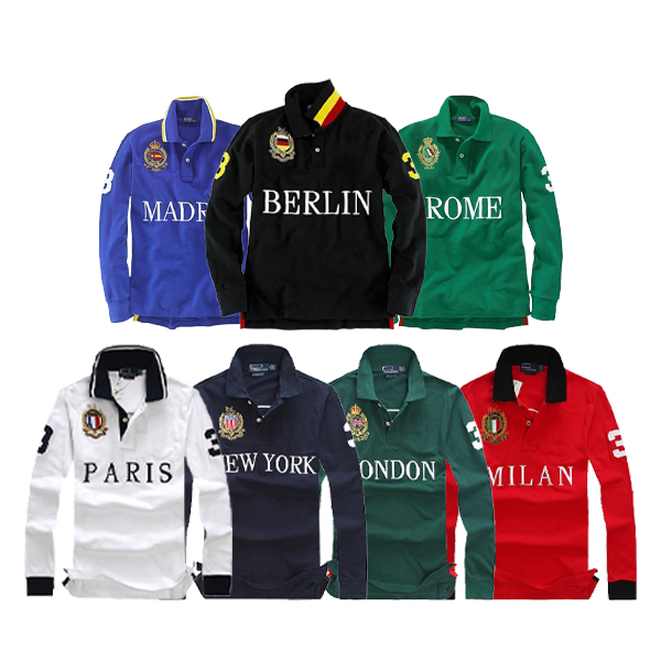 

Mens designer long sleeve polos horse t shirts embroidery pany polo Tees cotton fashion casual poloshirt size s-5xl