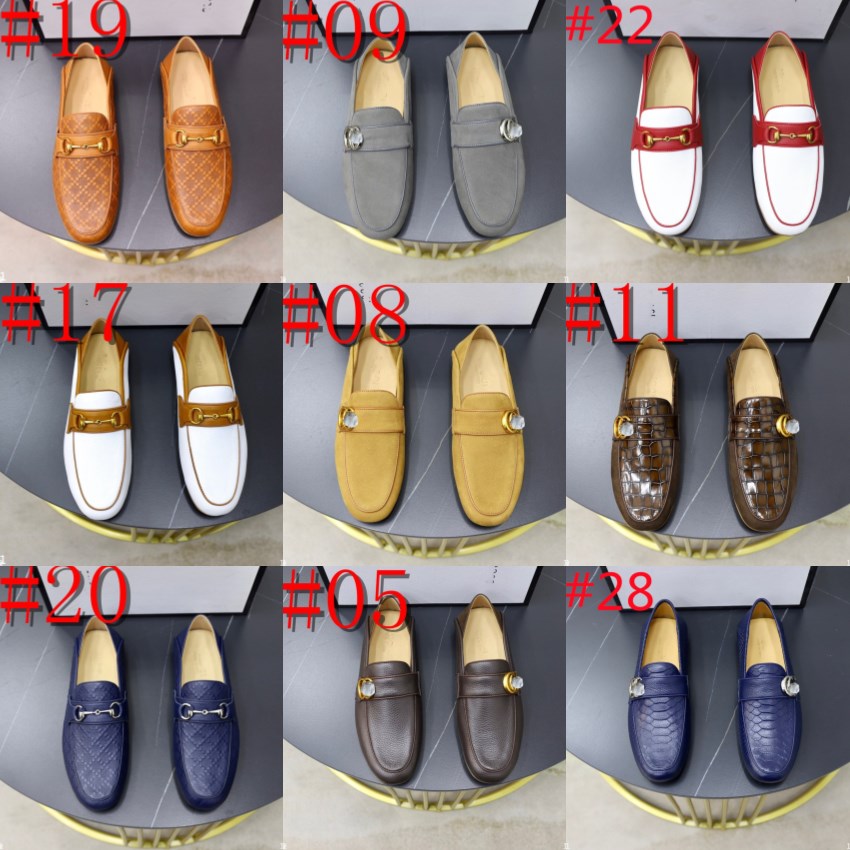 

Men Designer Loafers Shoes Fashion Summer Shoes Luxury Leather Boat Shoes Men Drive Footwear Classic Original Men Casual Shoes, #19