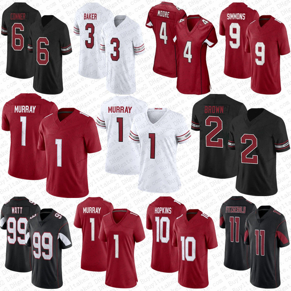 

Kyler Murray Budda Baker Custom Football Jersey Arizonas Marquise Brown Cardinal JJ Watt Isaiah Simmons Zach Ertz James Conner Rondale Moore Pat Tillman Fitzgerald, Mens