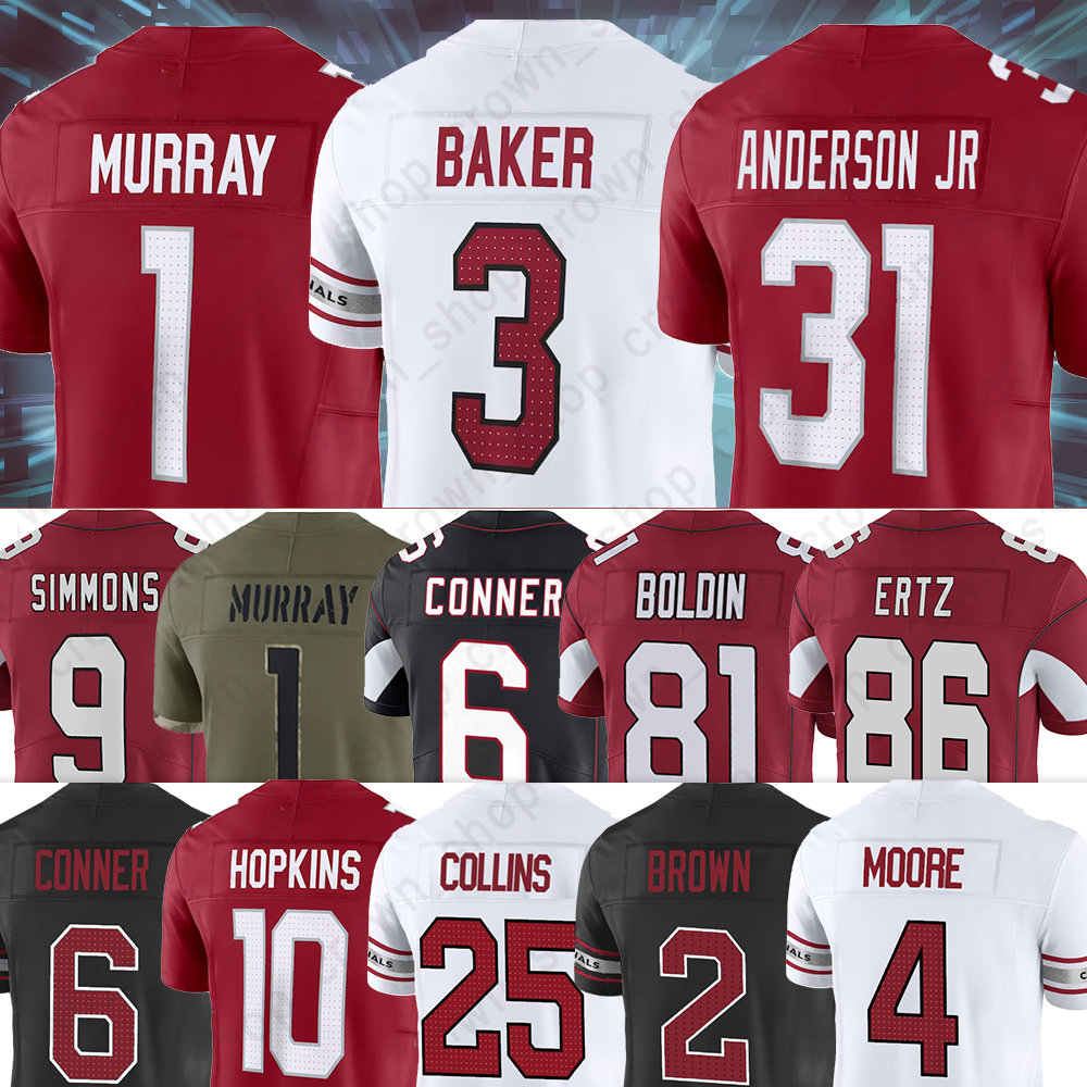 

31 Will Anderson Jr. Kyler Murray Cardinal Football Jerseys Arizonas DeAndre Hopkins Budda Baker Colt McCoy Rondale Moore James Conner Blake Lynch Zaven Collins, Men(h q)