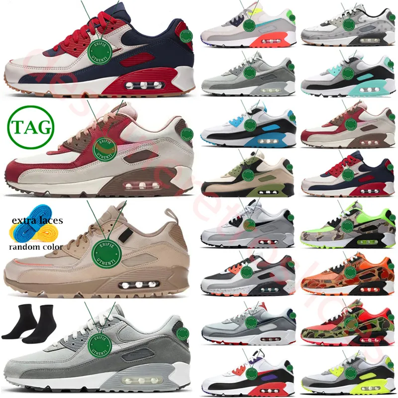 

Cheap Price Max 90 running shoe mens designer trainers air Hyper royal cool grey usa denim camo sneakers cny unc triple white black camo red, Color # 4