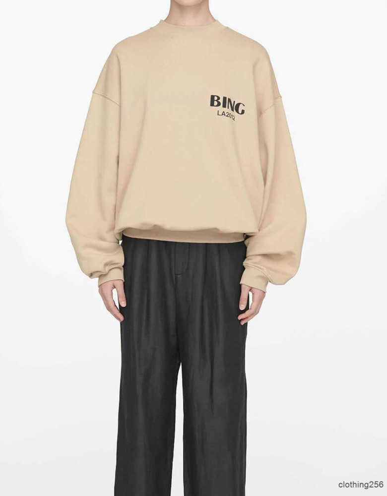 

Anine Bing Women Sweatshirt Letter Printing Brushed Round Neck Loose Plush Sweater Designer Fashion Pullover Hoodie10, Washing powder