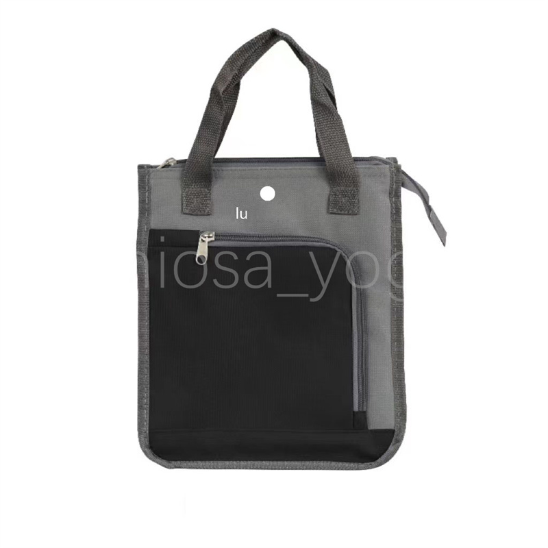 

Insulated Lulu with Logo Lunch Bag for Women Men Large Lunch Box Reusable Leakproof Tote for Office Work School Beach or Travel, Blue