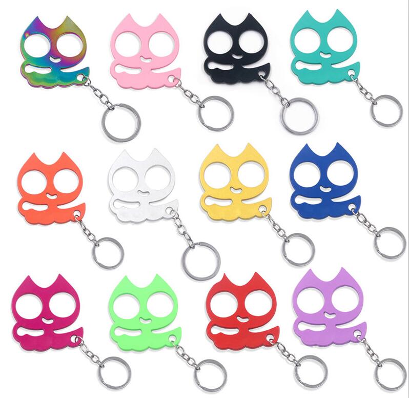 

Multifunctional Defense Cat Keychain Broken Window Key Chain Fashion Stick Keychains Creative For Emergency Self-defense Keyring