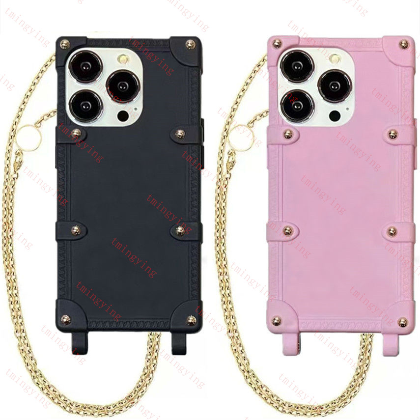 

Designer Necklace Lanyard Phone Cases For iPhone 14 Pro Max 13 iPhone14 14Pro 14ProMax iPhone13 13ProMax Case Fashion Brand L Chain Cover Luxury Link Shell, #4- blue letters flowers v