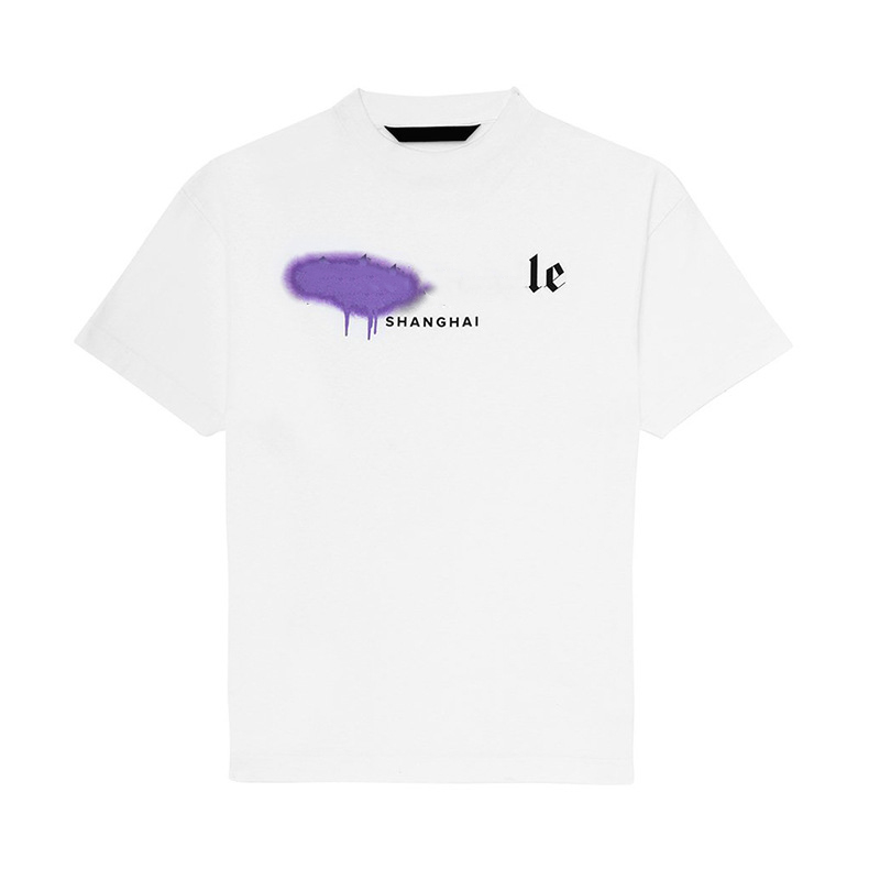 

designer High Street Mens casual spray paint graffiti short sleeve tee shirt couple models tide brand t-shirt loose foreign trade wholesale clothes 67GY