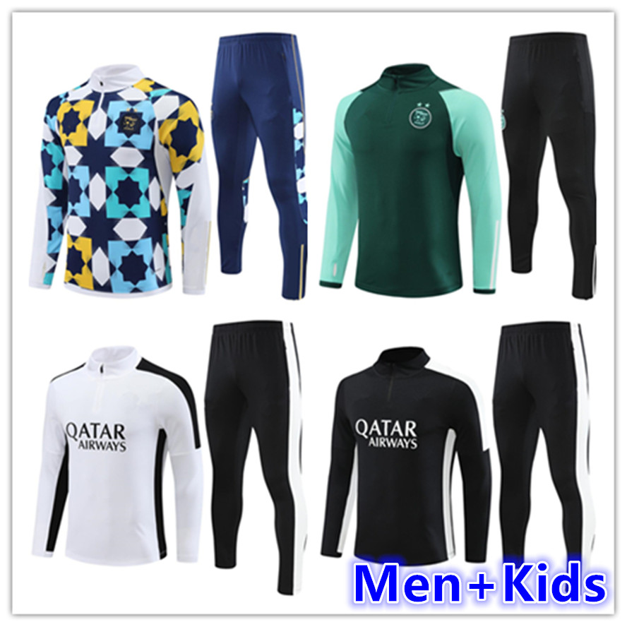 

22 23 24 Algeria Algerie mens kids football tracksuits training suit jacket kit 2023 2024 tuta psgS men soccer tracksuit jogging jersey sets survetement foot chandal