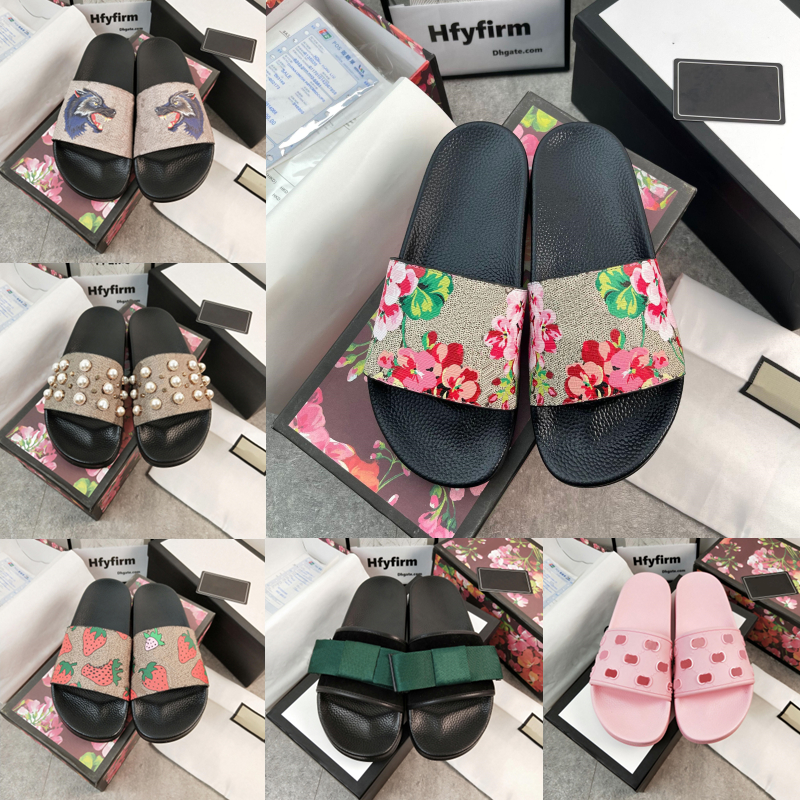 

2023 Platform Designer Rubber Slippers Sandal Floral brocade Fashion Mens Gear bottoms Flip Flops Slipper Striped Womens Sandals Designers Loafers Slide Size 35-48, 26