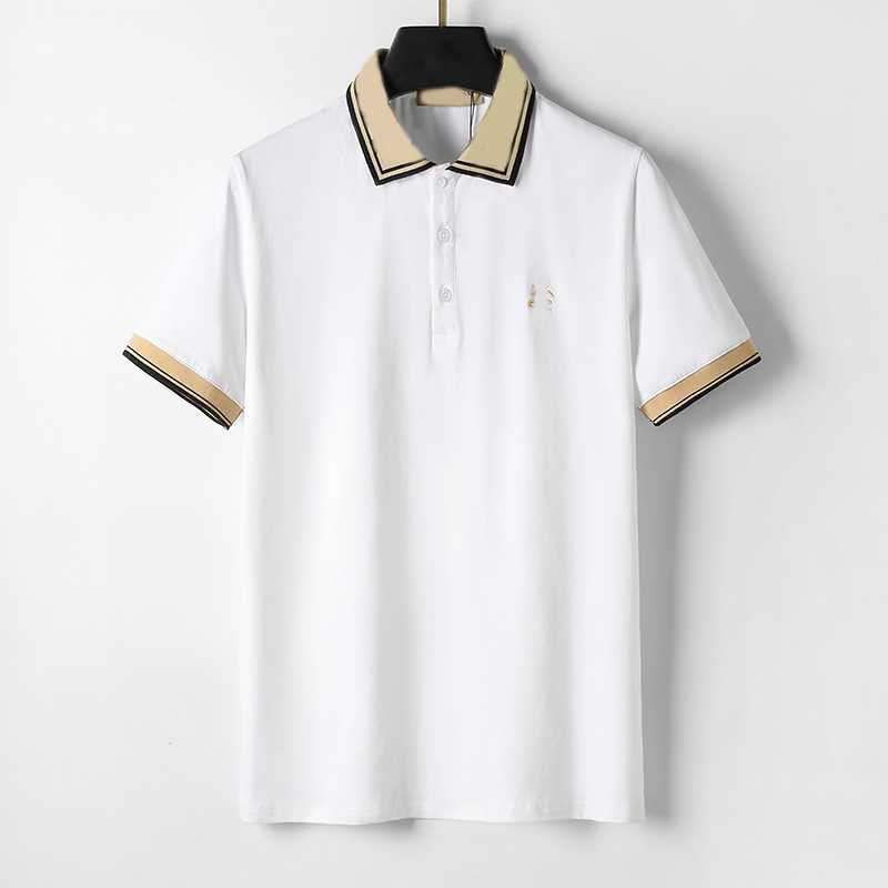 

2023 Men's Designer Fashion Classic Casual Polo T-shirt 100% Cotton Embroidery Printed Checkered Short Sleeve Top M-3xl