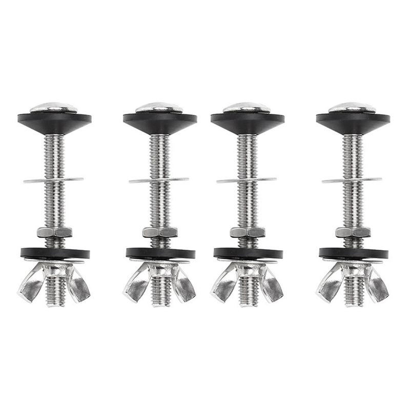 

Organization 4 Pack Toilet Tank To Bowl Bolt Kits Cistern Bolts Kit Stainless Steel Toilet Pan Fixing Fitting With Double Gaskets
