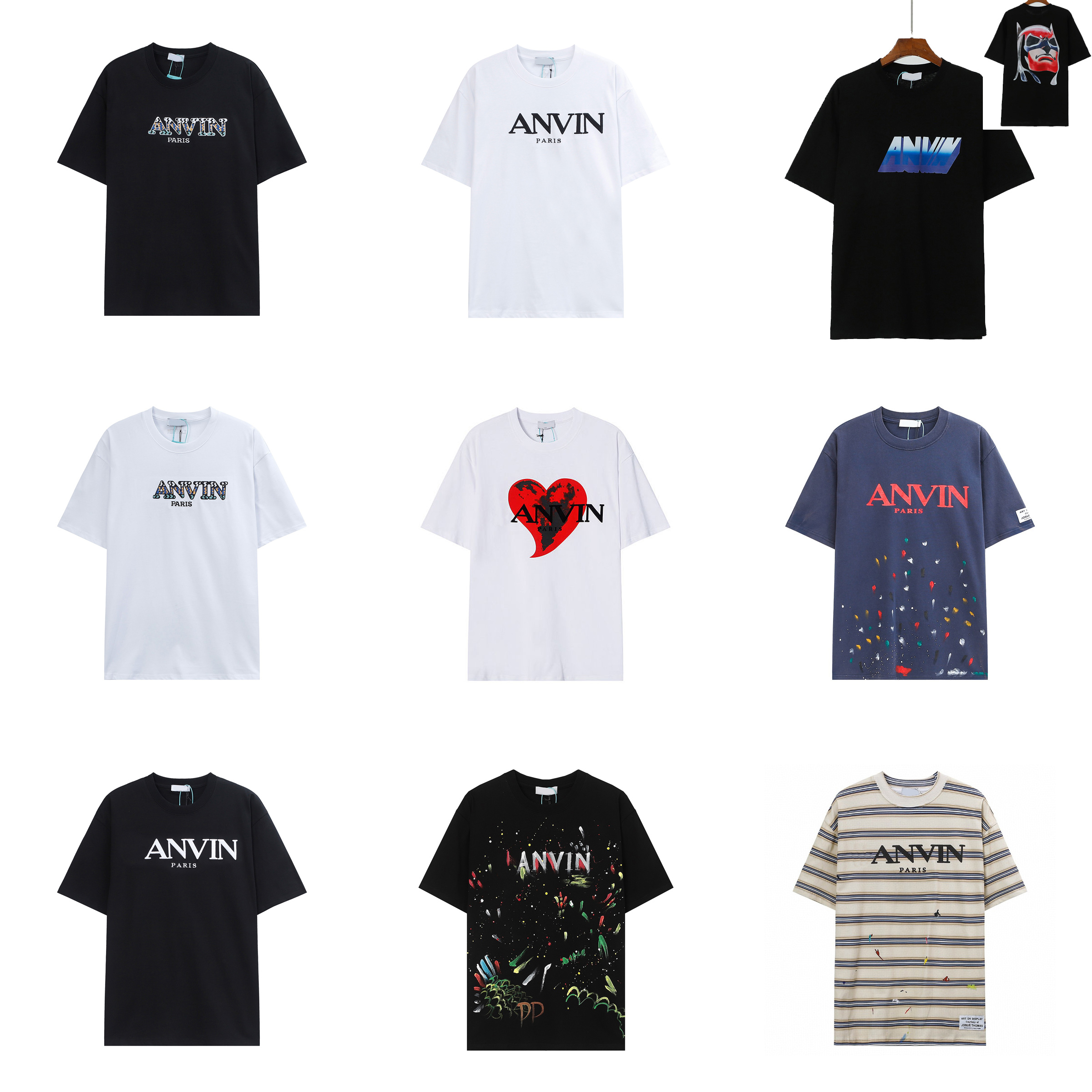 

Hot Sell DE x Lanvins Designer tees men's t-shirts summer print 100% cotton casual t shirt for men and women tee, 27