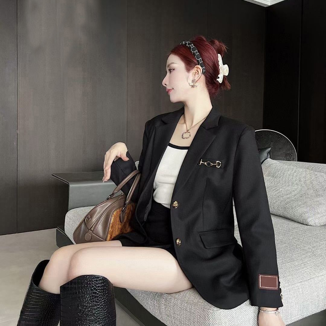 

Womens designer blazers Clothing suits jackets spring new released tops, Black