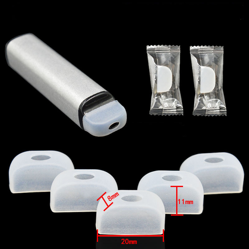 

E cigarettes mothpiece tester Silicone drip tips cover clear silicone mouth piece dust cap 20mm for e-cigarette pre filled disposable vape pen square custom