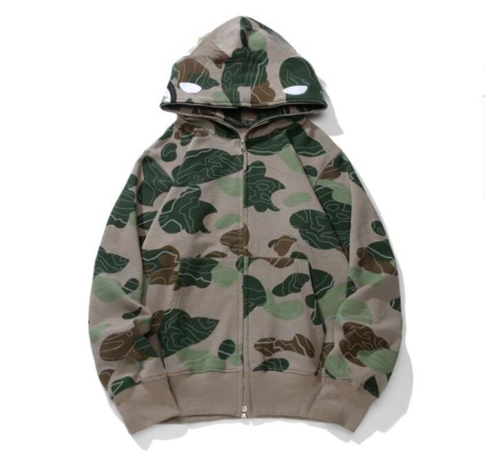 Designer Hoodies High Quality Mens Womens Fashion Shark Full Zip Hoodie BA-image-881601883