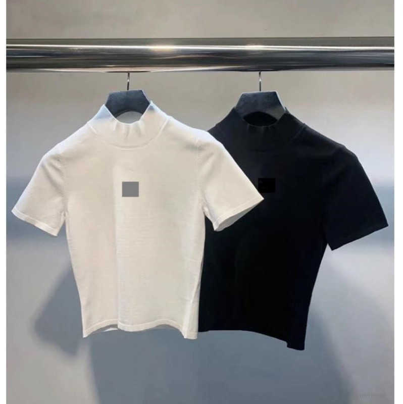 

Women' T-Shirt Slim Fit Knited Summer New Print Letter Pullover Long Short Sleeve Gym Female Crop Tops Graphic Tees designer alexhan hoka tshirt, White