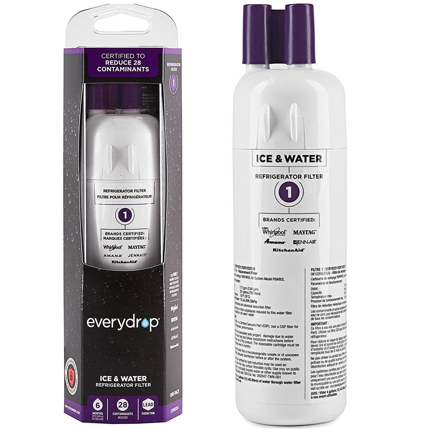 

everydrop by Whirlpool Ice & Refrigerator Water Filter 1 - EDR1RXD1