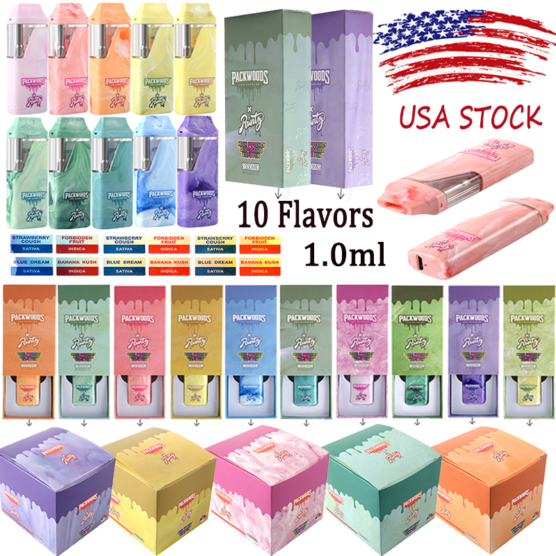 

Packwoods X Runty 1000MG Disposable E Cigarettes Vape Pens 1.0ml Empty Pods 380mah Battery Rechargeable Disposable Device 10 Flavors With Packing Shipped From USA