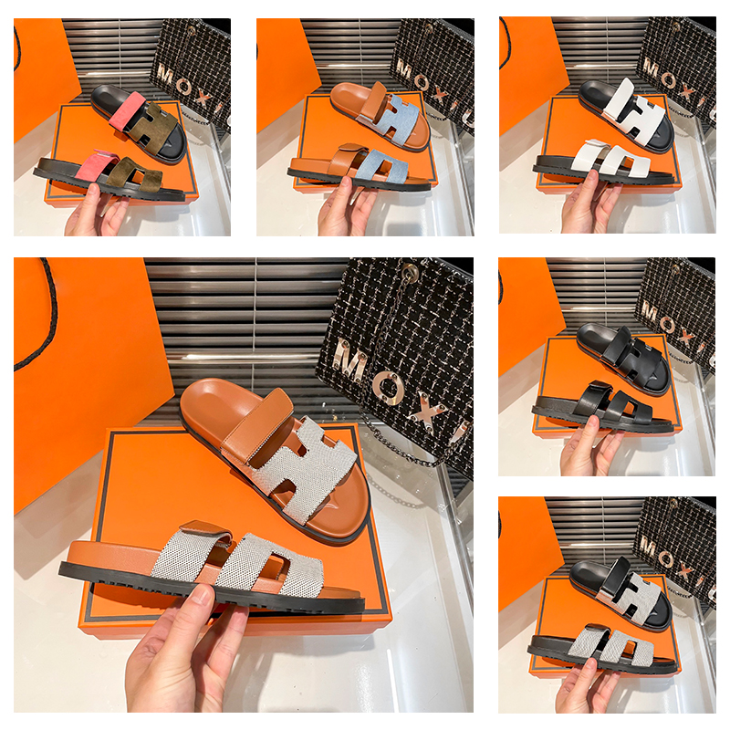 

Nice Style Canvas Leather Sandles Designer For Womens Slippers Soft Sole Oran Slipper Slides Flat Mules Luxury Women Platform Pantoufles Flats Sandle Sandals, Color 4