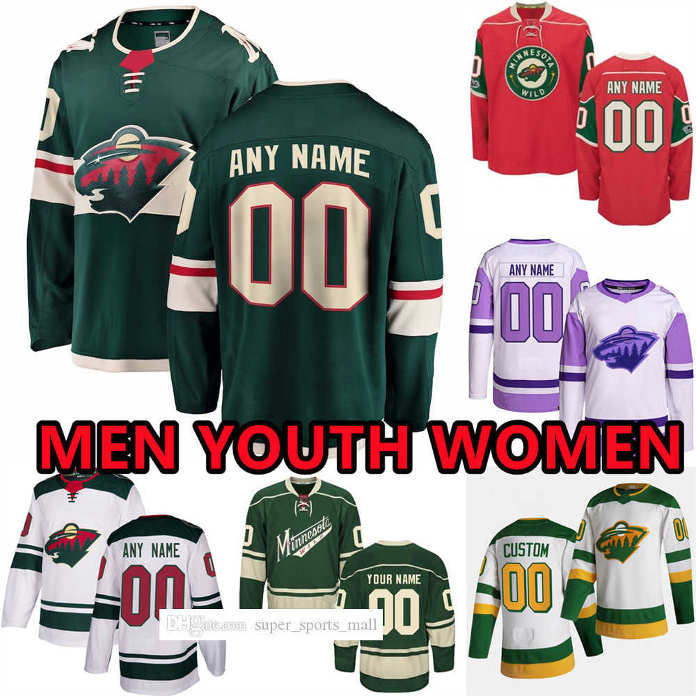 

Custom Hockey Jerseys Minnesota''Wild''Mens 97 Kaprizov 28 Gustav Nyquist 75 Ryan Reaves 15 Mason Shaw 13 Sam Steel 70 Oskar Sundqvist 74 Sammy Walker 36 Mats Zuccarello, Man (size s-xxxl)