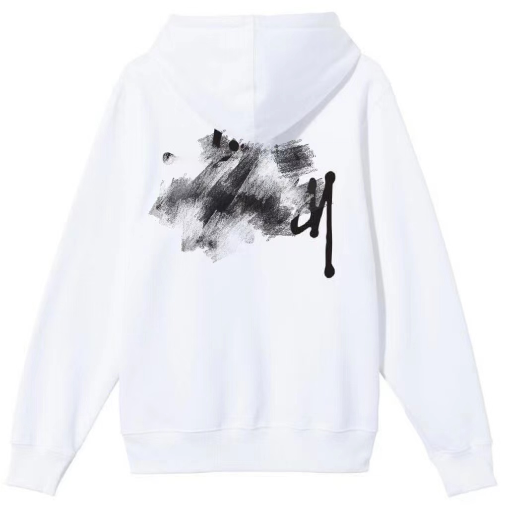 

New Plush Pullover Loose Casual Stusyaa Hooded Sweater Hoodies Women, Light grey