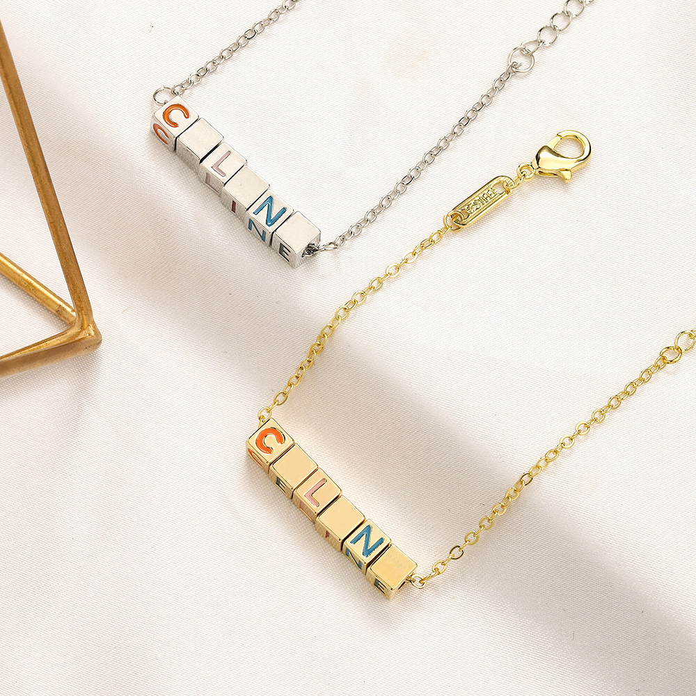 

Fashion 18K Gold Plated Bracelet Women's Love Letter Bracelet Wedding Party Luxury Jewelry 925 Silver 2023 Chain Bracelet New Style Family Jewelry