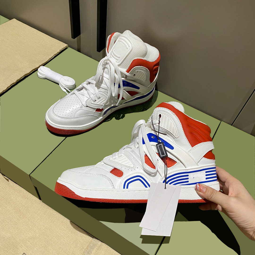 

2023 Women Men Luxury Designer Basketball Shoes Basket High-top Sneaker Contrast Color Ankle Mesh Thickening A1 Fashion Comfortable brand trainer sports sneakers