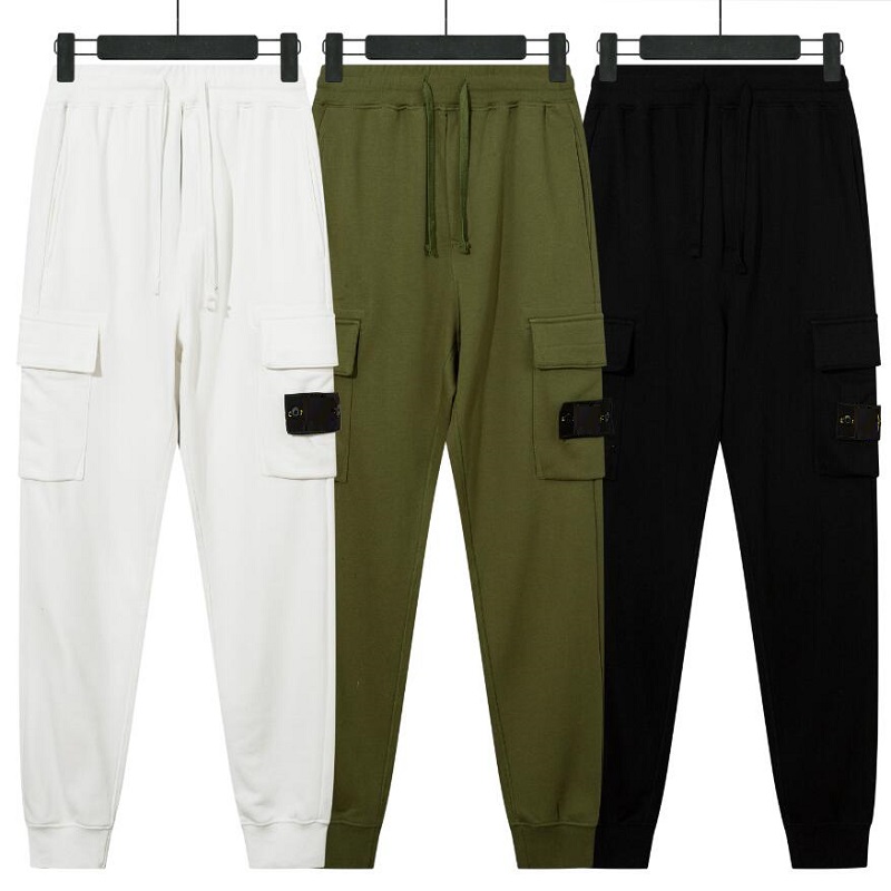 

Men Pants Diagonal Fleece Sweatpants With Logo Outdoor Tracksuit Casual Cotton Jogging Sweatpants Trousers Size -XXL, Army green
