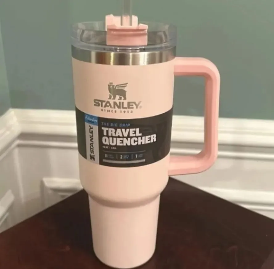 

Classic with Logo stanley 40oz stainless steel tumbler Mugs With Handle Insulated Tumblers Lids Straw Coffee Termos Cup, Multi-color