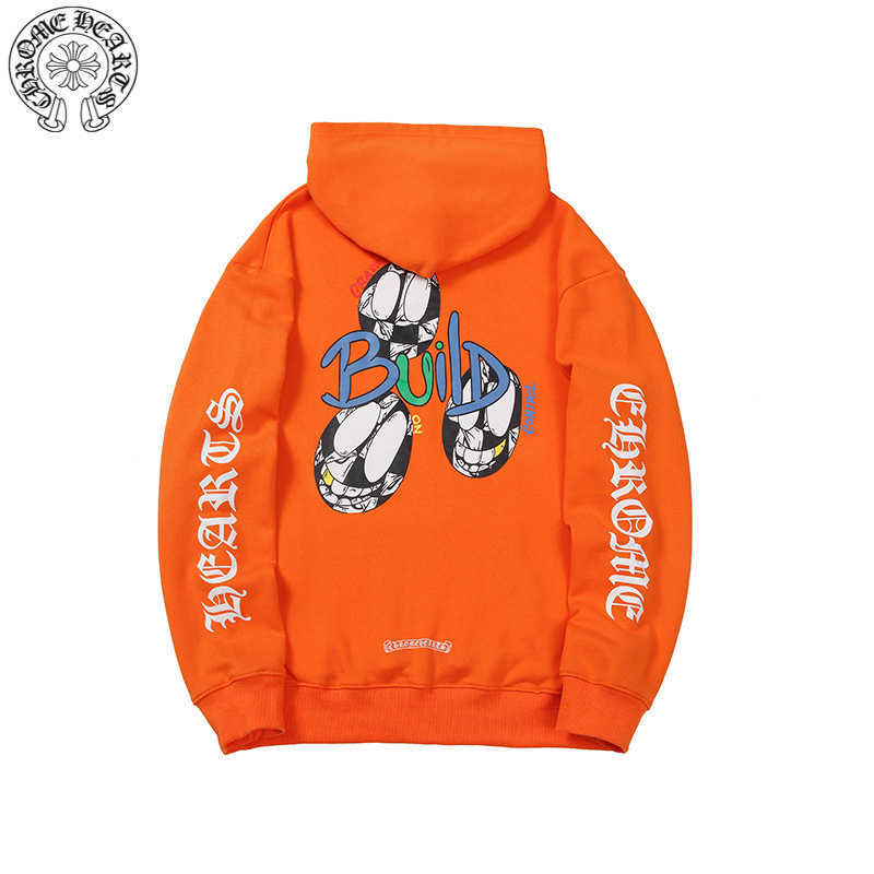 

CH Designer Clothing Men's Sweatshirts Luxury Casual Hoodie Heart sweater cartoon graffiti printed mattyboych orange street style crow cross Hoodie Chromes, Shipping fee