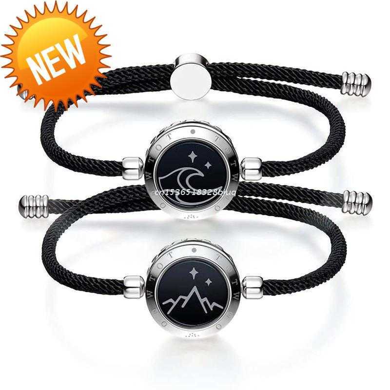 

Earrings Necklace Dropship Long Distance Couple Smart Bracelet Bluetooth-compatible ConnectionEarrings, As pic