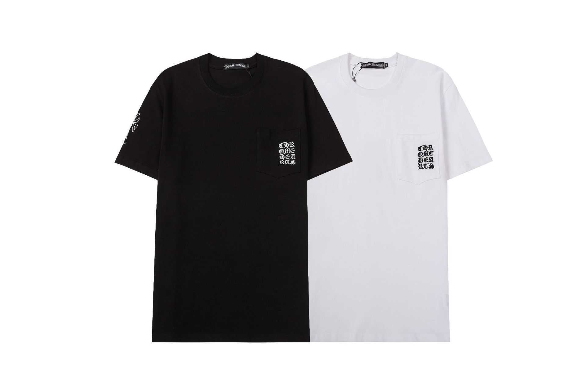

CH Fashion clothing Designer Tees Luxury Casual Tshirt 2023 Heart Summer Sanskrit Printed Horseshoe Cross Flower Arm Men's Women's T-shirt for sale Chromes, White