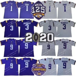Lsu Tigers Jersey 3 Odell Beckham Jr Burreaux Joe Burrow Jamarr Chase Purple College Football Jerseys Mens All Ed Shirts 125th