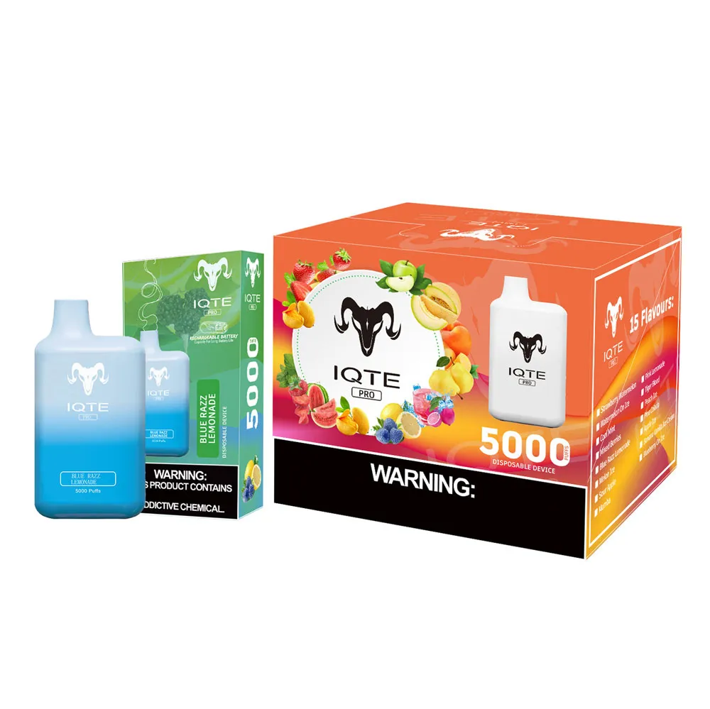 

puff 5000 disposable vape iqte bc 5000 puff electronic cigarette 15 flavers 12ml Prefilled 650mah Rechargeable Battery Starter Kit PK BM5000 Vapers wholesale
