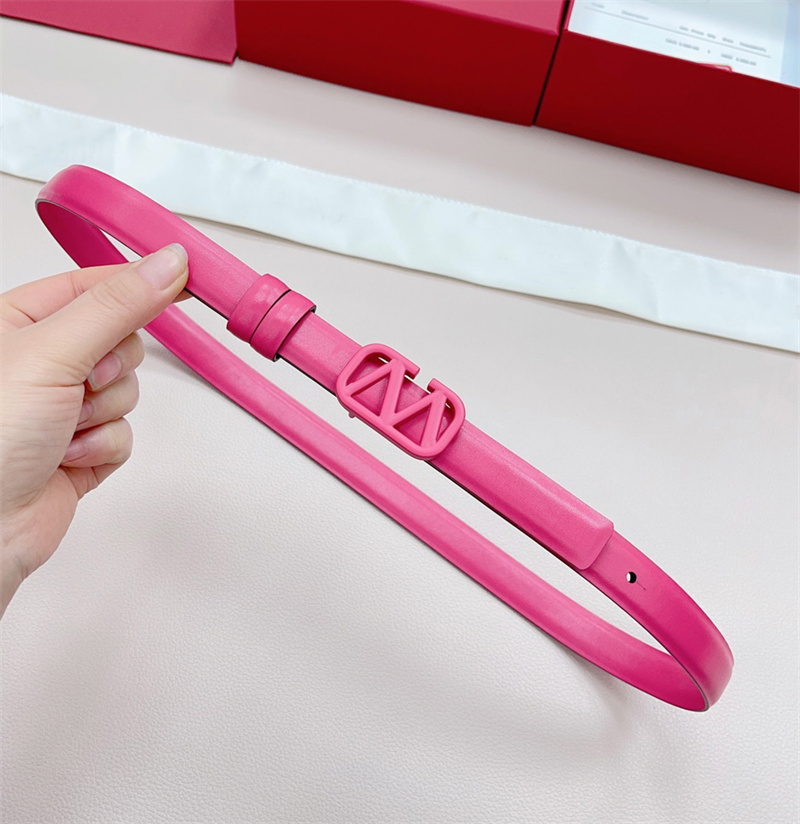 

Ladies Luxury Designer Belt Pink Leather Belt Fashion Letter Belts Womens Waistband 2.0cm Width Girdle Pink Buckle High Quality