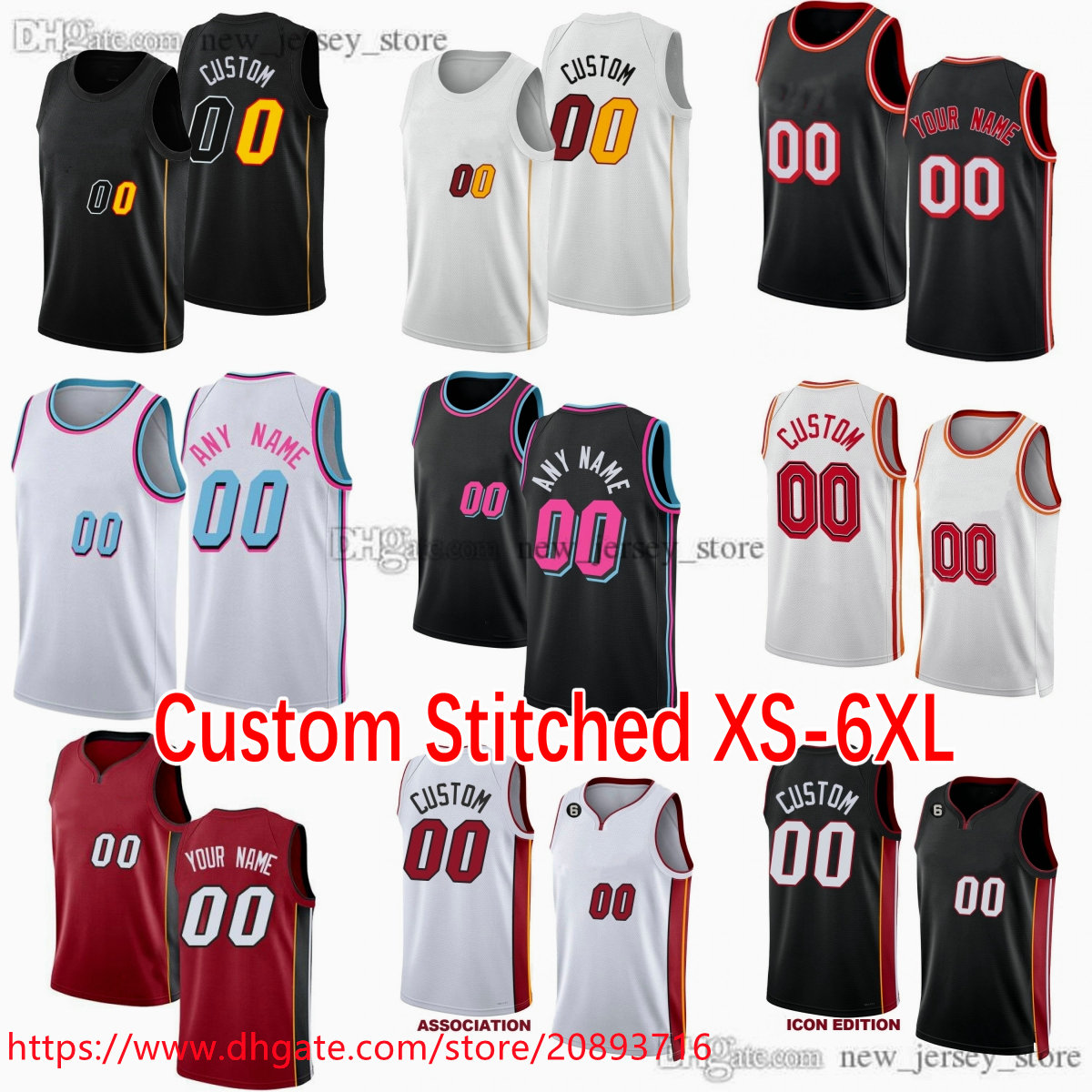 

Custom Stitched -6XL Basketball 22 Jimmy 42 Kevin Butler Love Jersey 13 Bam 7 Kyle Adebayo Lowry 2 Gabe Vincent 31 Max Strus 44 Cody Zeller 55 Duncan Robinson Jerseys, Stitched jersey