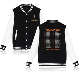 Men`s Jackets Ivan Cornejo Terapia Tour 2023 Baseball Jacket Women Men Bomber Outerwear Streetwear Hip Hop College Uniform