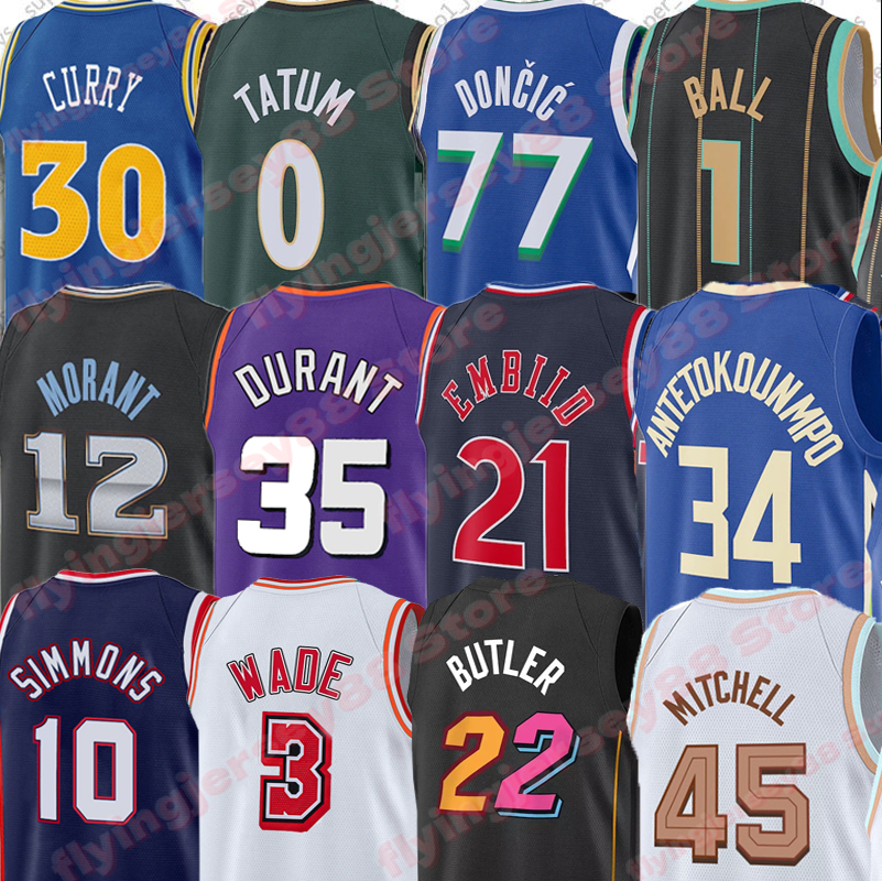 

Jayson Tatum 0 12 Ja Morant Basketball Jerseys Devin Booker Kevin Durant Stephen Curry Giannis Antetokounmpo Chris Paul Dwyane Harden Jimmy Butler Wade Men Jersey, Mens jersey