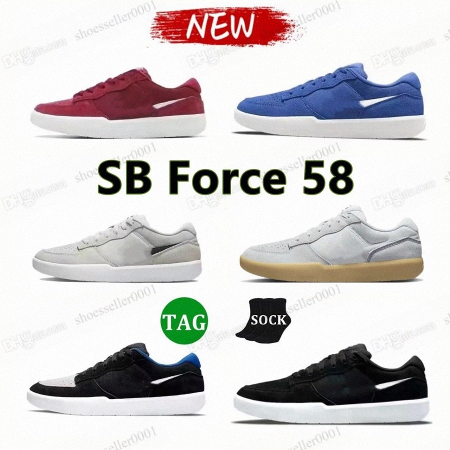 

2023 Designer sb 58 forces casual shoes running shoe for men women shoe triple white black blue dark grey red mens trainers sports sneakers luxury 36- 17Qz#